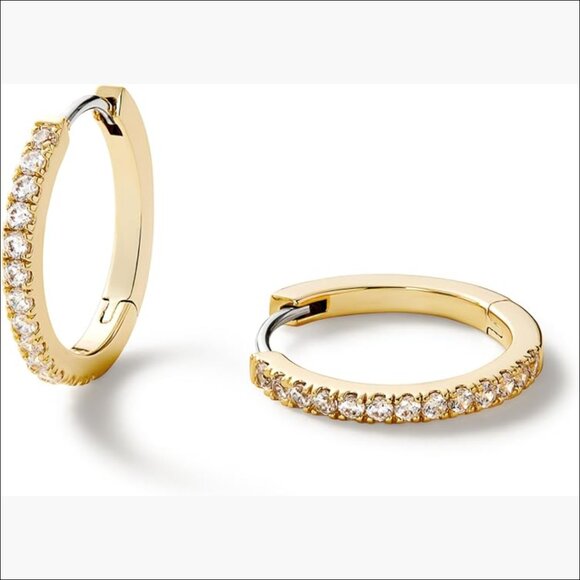 14K Gold Plated Huggie Hoop Earrings Dainty Hypoallergenic Hoops